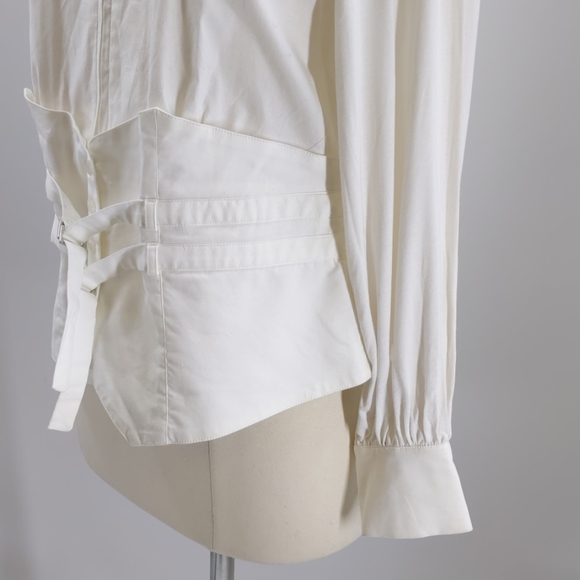 Dusak Designs woven + knit 3-closure top-sz M - Picture 4 of 8